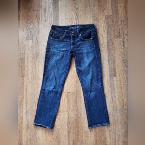 American Eagle Artist Crop Dark Wash Jeans Size 4